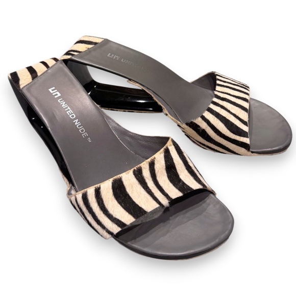 United Nude Mobius 2.5 Sandals – Zebra Pony Hair – Size 39 - Picture 1 of 7